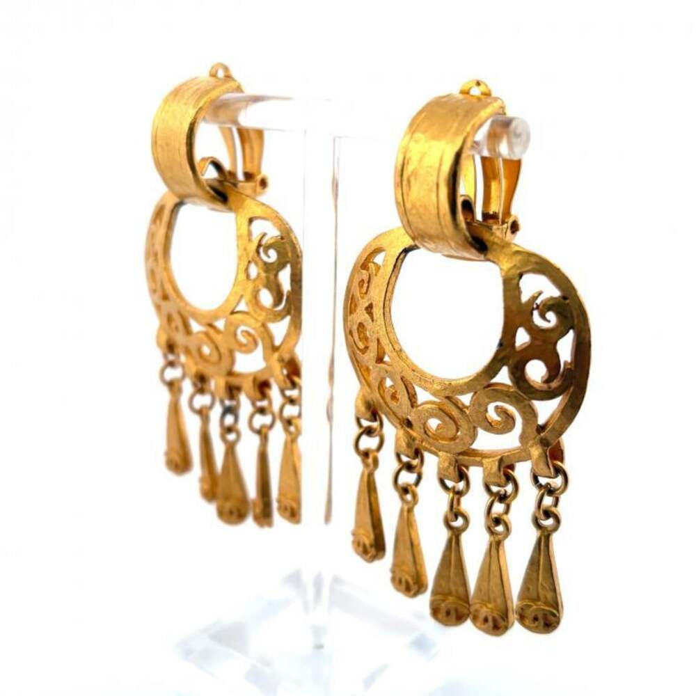 Chanel Cc Logo Clip-On Earrings Metal #247073C11B - Picture 2 of 6